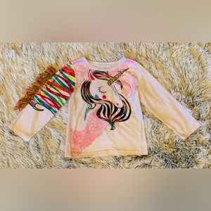 Unicorn 🦄 girls long sleeve shirt. Soft. Boutique. No label. Fits 5/6